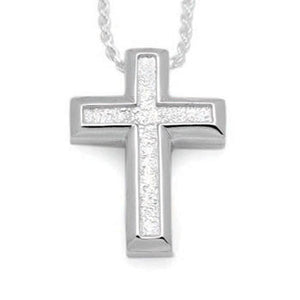 Large Sand Textured Cross - Forever Near Memorial Jewellery