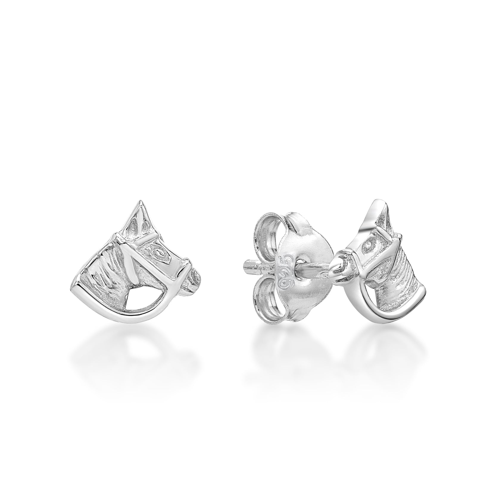 Sterling Silver Horse Head Earrings