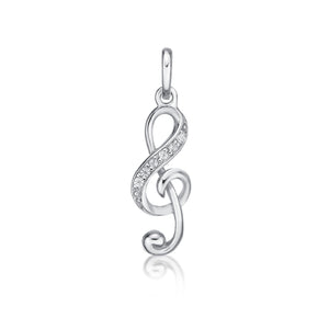 Sterling Silver Treble Clef Pendant