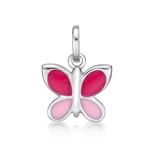 Sterling Silver Enamel Butterfly Pendant