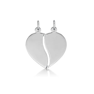 Sterling Silver Split Heart Pendants