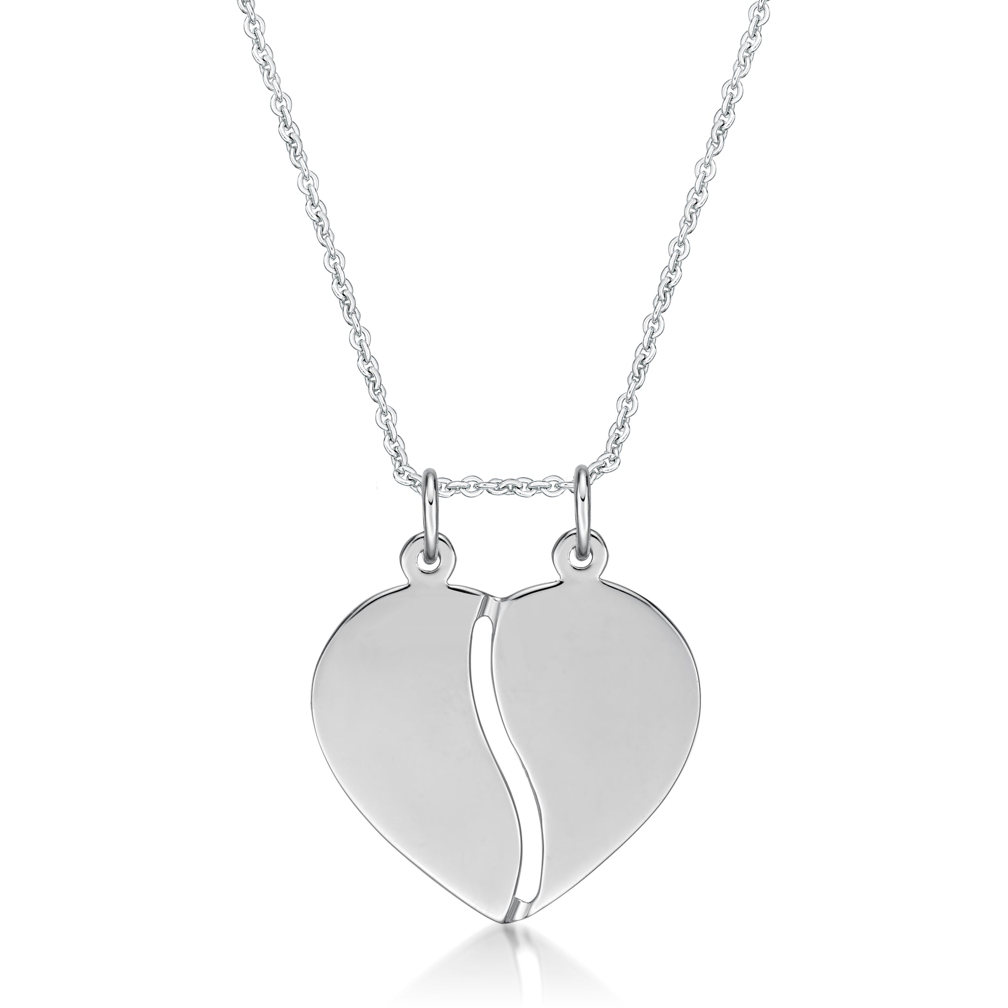 Sterling Silver Split Heart Pendants