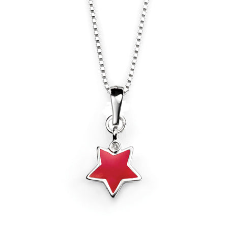 D for Diamond star pendant - Red Carpet Jewellers
