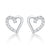 Sterling Silver CZ Heart Stud Earrings - Red Carpet Jewellers