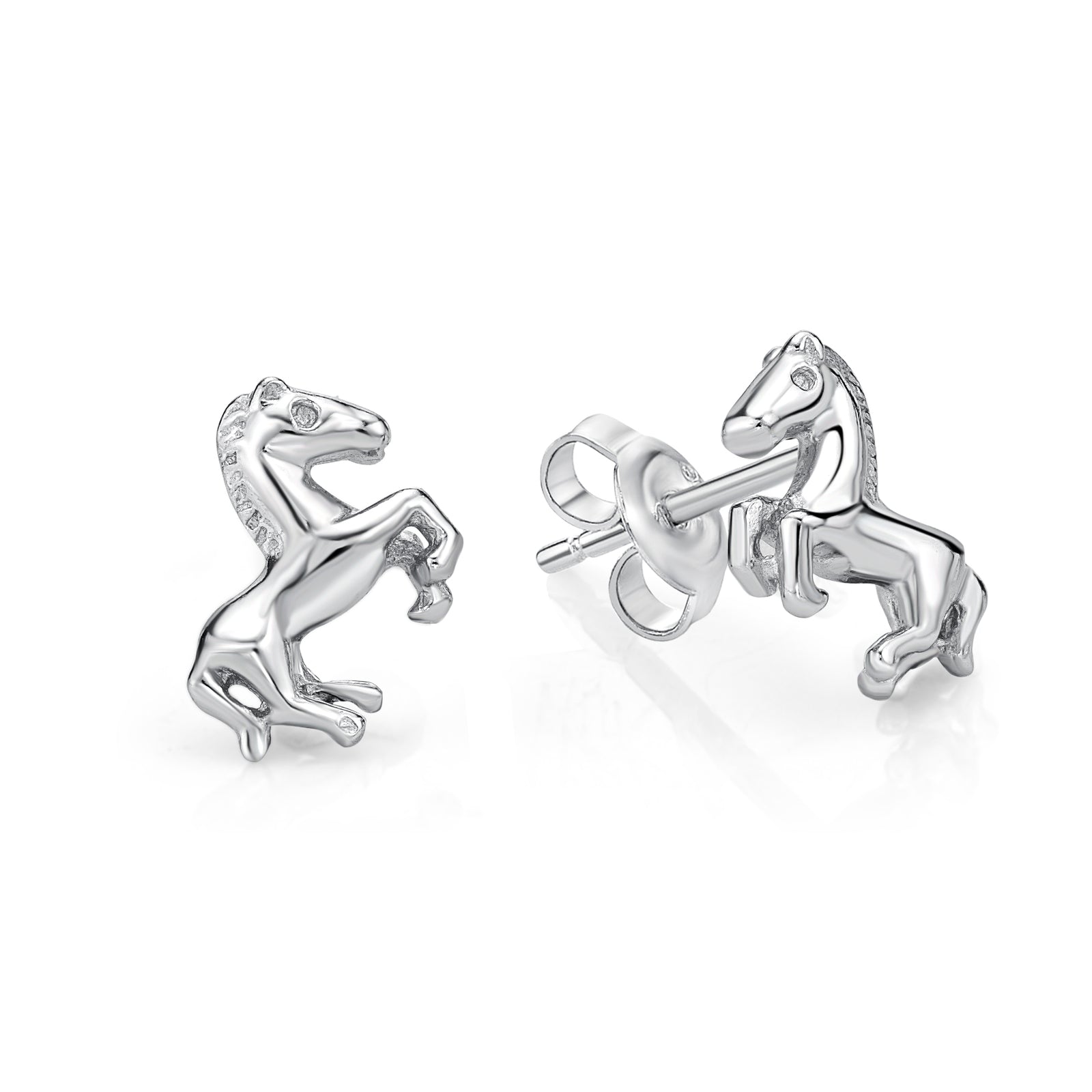 Sterling Silver Horse Earrings