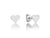 Sterling Silver Flat Heart Earrings