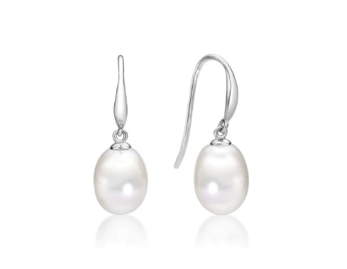 Sterling Silver Pearl Drop Earrings