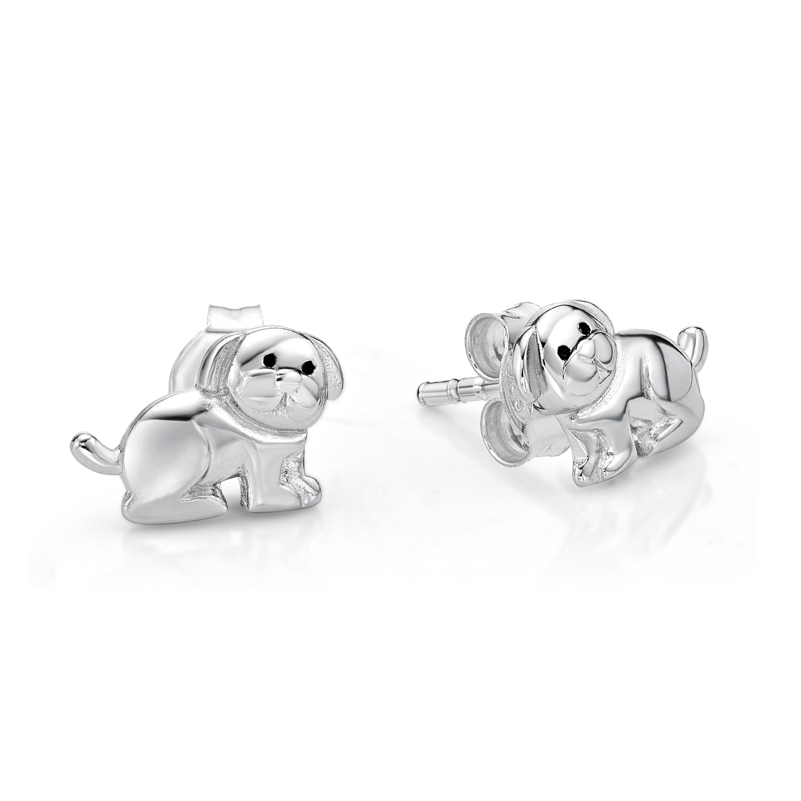 Sterling Silver Puppies Earrings