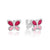 Sterling Silver Enamel Butterfly Earrings