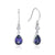 Sterling Silver Purple CZ Earrings
