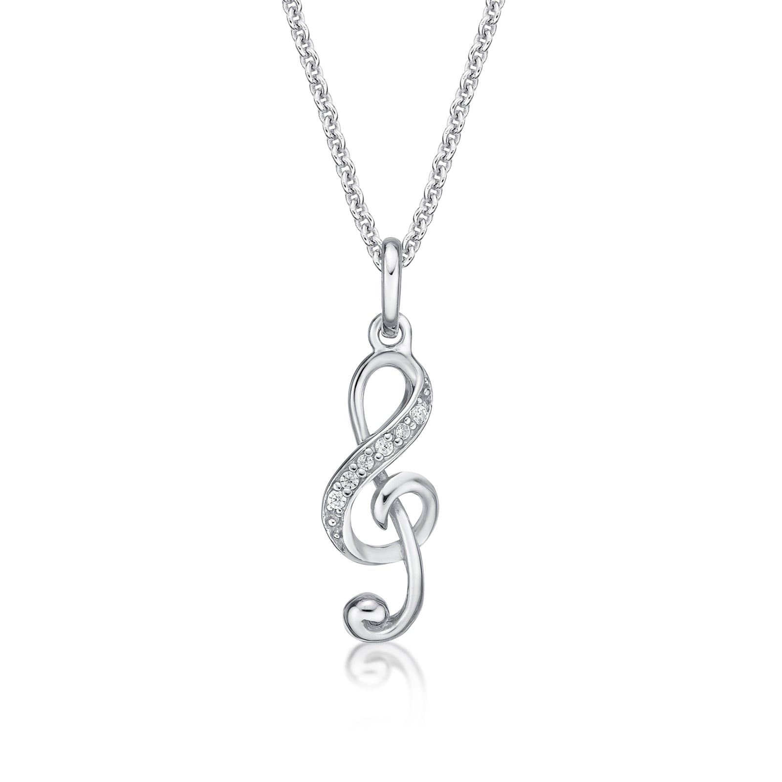Sterling Silver Treble Clef Pendant