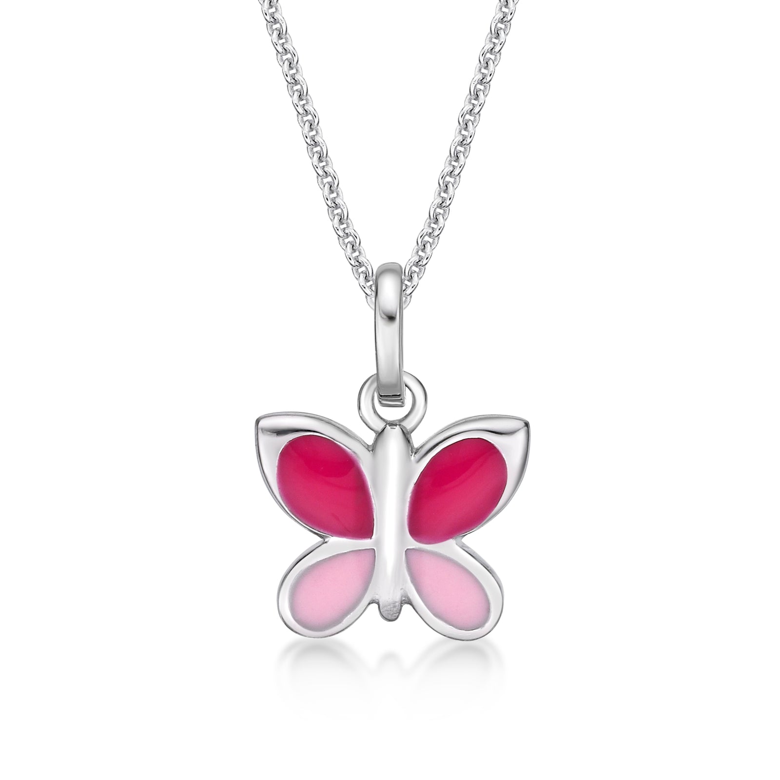 Sterling Silver Enamel Butterfly Pendant