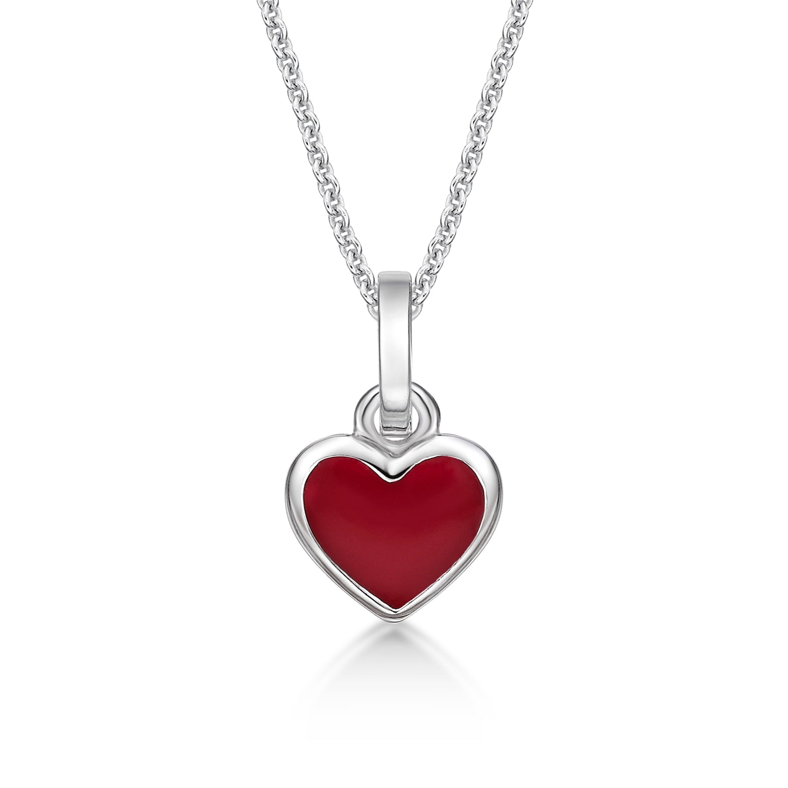 Sterling Silver Enamel Heart Pendant