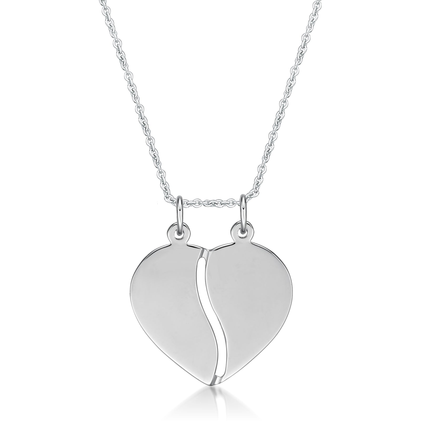 Sterling Silver Split Heart Pendants