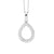 Sterling silver open tear drop pendant - Red Carpet Jewellers