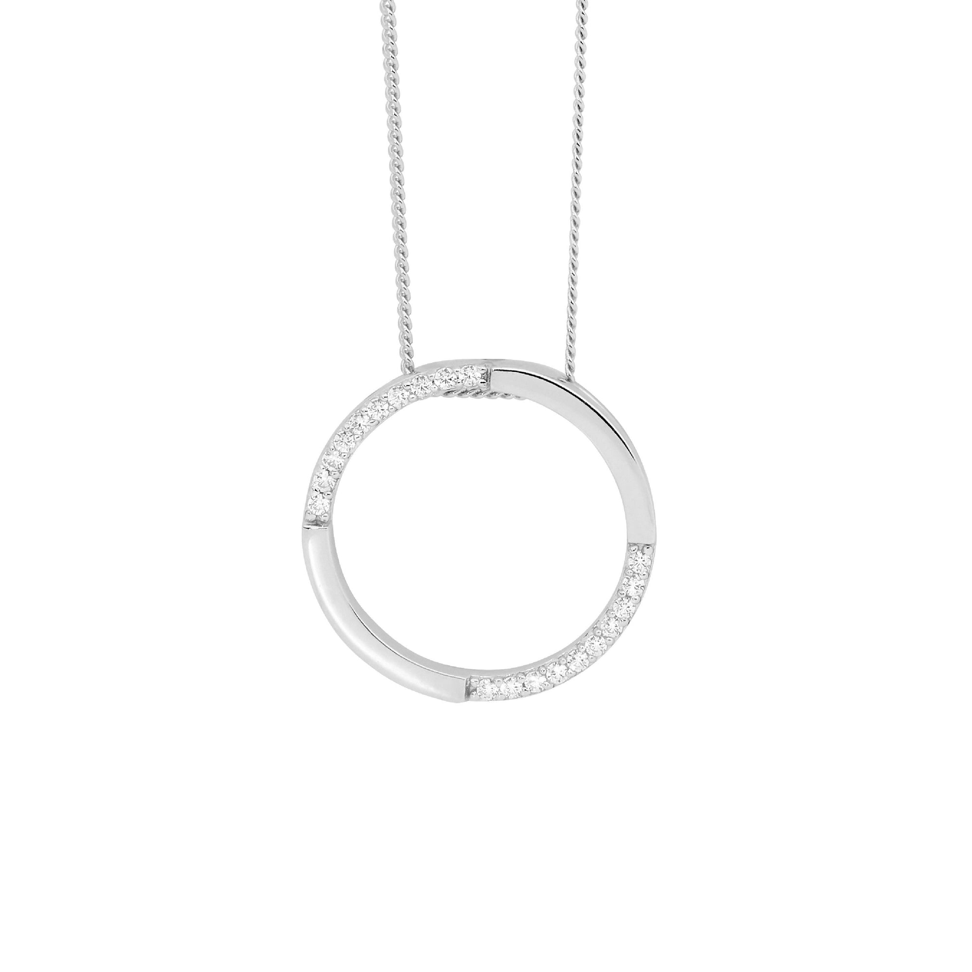 Sterling silver circle pendant - Red Carpet Jewellers