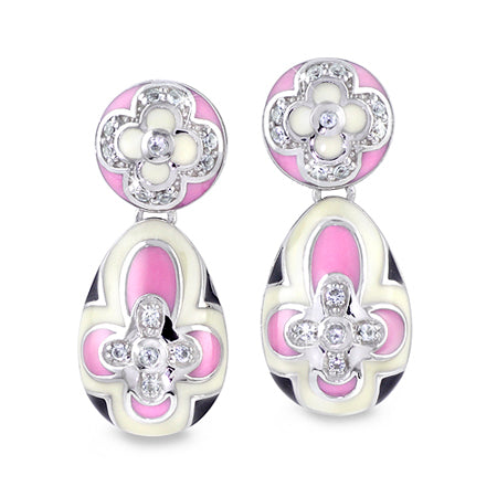 Sterling silver enamel earrings - Red Carpet Jewellers