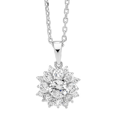 "Cluster" cz pendant - Red Carpet Jewellers