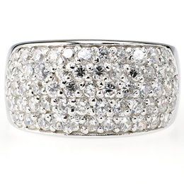 Sterling silver outlet pave ring