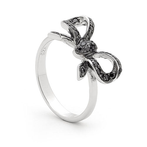 black cz "bow" ring - Red Carpet Jewellers
