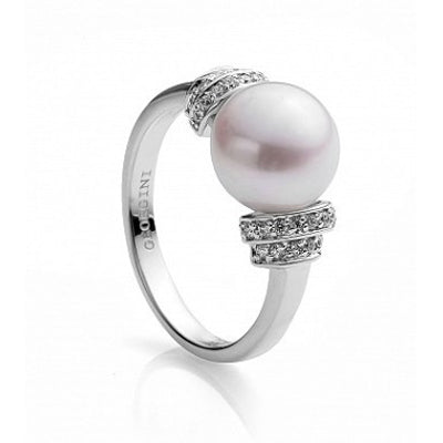 Sterling silver pearl cz ring - Red Carpet Jewellers