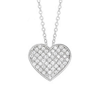 "Mini heart" cz pendant - Red Carpet Jewellers