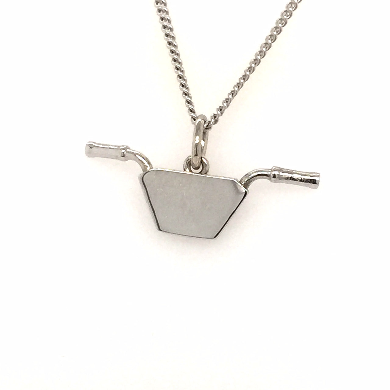 Sterling silver BMX handle bar pendant complete with chain - Red Carpet Jewellers