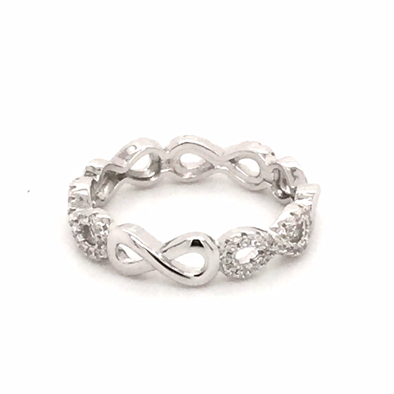 Sterling silver infinity ring - Red Carpet Jewellers