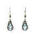 Sterling silver Blue Topaz Art deco earring. - Red Carpet Jewellers