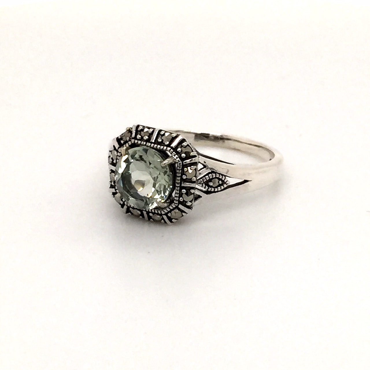 Sterling silver green amethyst ring - Red Carpet Jewellers