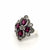 Sterling silver rhodolite garnet ring - Red Carpet Jewellers