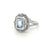 Sterling silver blue topaz Art deco ring - Red Carpet Jewellers