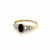 9ct gold dark Sapphire diamond ring - Red Carpet Jewellers
