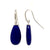 9ct white gold Lapis drop earrings - Red Carpet Jewellers