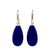 9ct white gold Lapis drop earrings - Red Carpet Jewellers