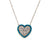 Sterling silver Turquoise cz heart pendant - Red Carpet Jewellers