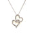 Sterling silver double heart pendant - Red Carpet Jewellers