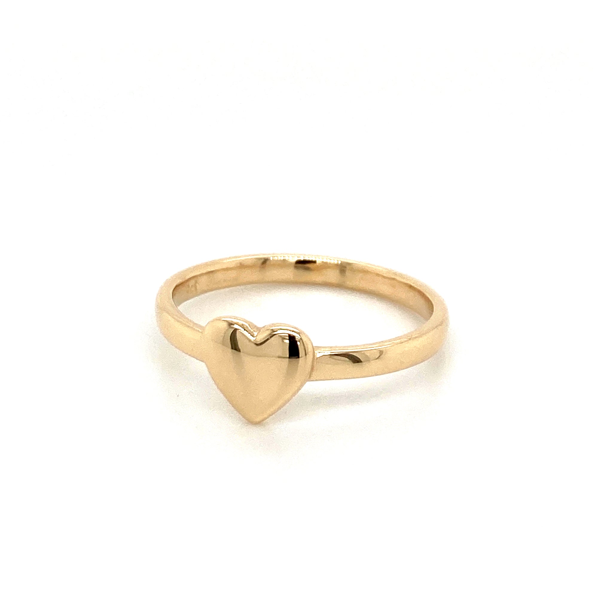 9ct gold heart signet ring - Red Carpet Jewellers