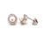 Sterling silver pearl cz stud earrings - Red Carpet Jewellers