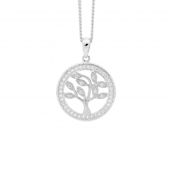 STERLING SILVER CZ tree of life PENDANT