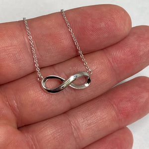 STERLING SILVER INFINITY NECKLACE