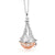 White Round Edison pearl Two-Tone Basket Necklace - Red Carpet Jewellers