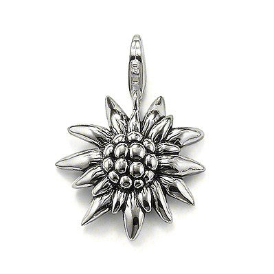 Thomas Sabo blackened sterling silver "Edelweiss" pendant - Red Carpet Jewellers